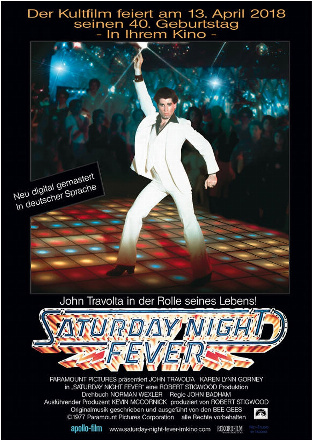 Filmplakat Saturday Night Fever (Nur Samstag Nacht)