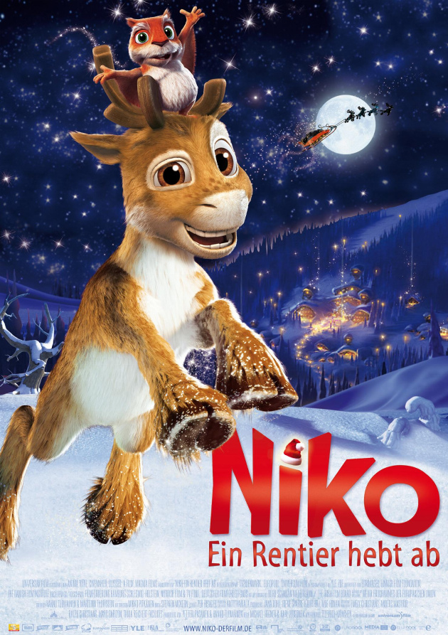 Filmplakat Niko, ein Rentier hebt ab