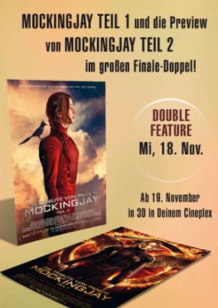 Filmplakat Double Feature: Die Tribute von Panem - Mockingjay Teil 1+2