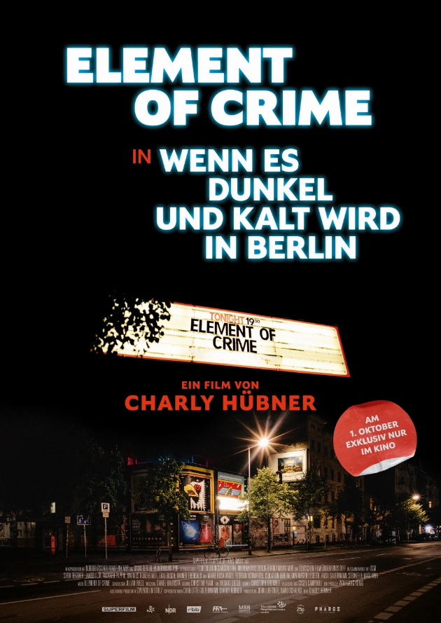 Filmplakat Element of Crime - Wenn es dunkel und kalt wird in Berlin