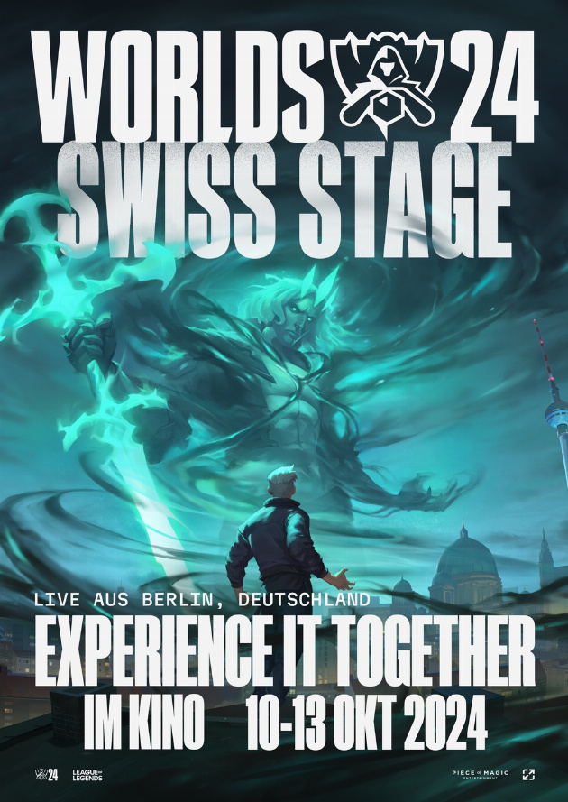 Filmplakat League of Legends (LOL) Worlds 2024 Swiss Stage Cinema Viewing Parties