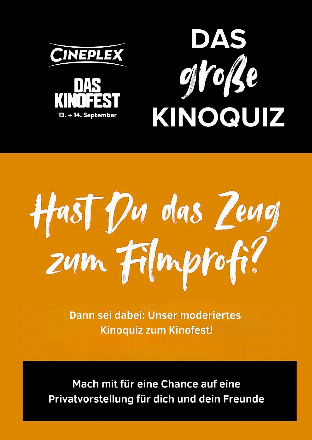 Filmplakat Das große Kinoquiz zum Kinofest
