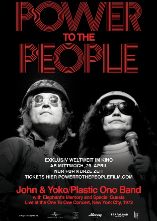Filmplakat Power To The People: John & Yoko Live in NYC