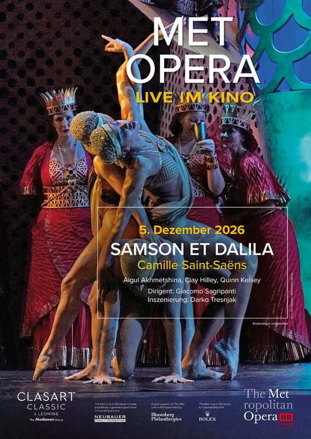 Filmplakat Met Opera 2026/27: Camille Saint-Saëns SAMSON ET DALILA
